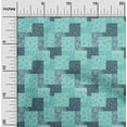 thumbnail image 2 of oneOone Polyester Spandex Turquoise Blue Fabric Floral Silhouette Dress Material Fabric Print Fabric By The Yard 56 Inch Wide, 2 of 4
