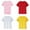 4PC White & Yellow & Red & Pink, variant on Gelikeya Boys 4 Pack Shirts Little Girl Short Sleeve T Shirt Back to School Summer Dailywear Solid Color Pullover Tops