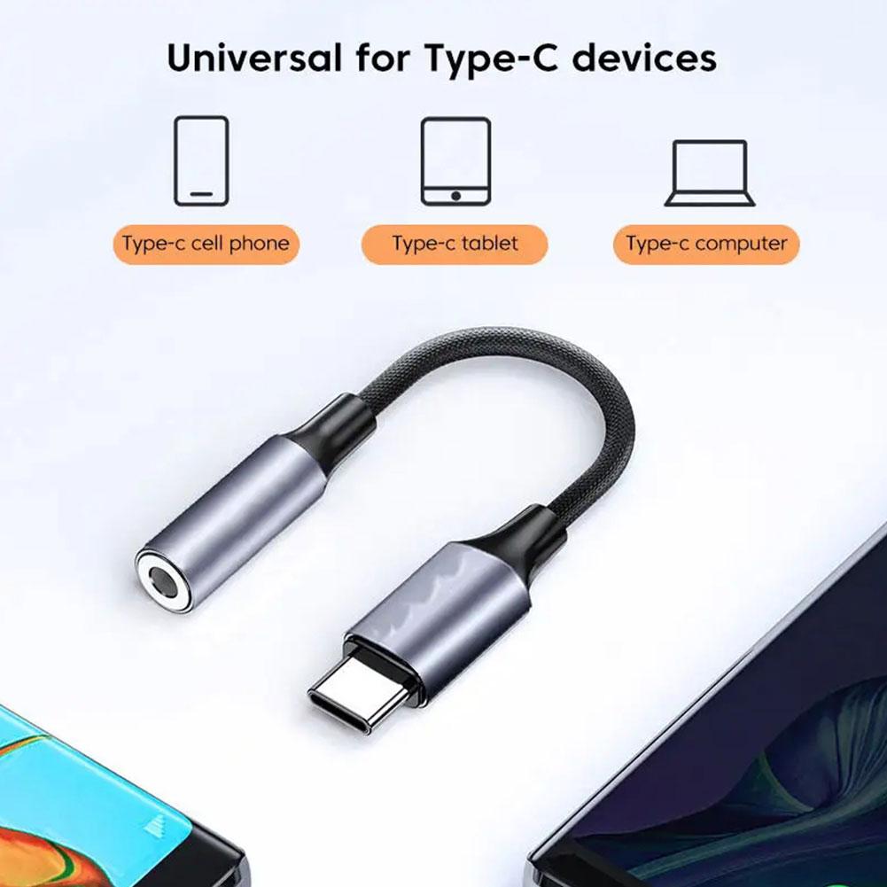 Usb Type C Adapter To 35mm Aux Audio Headphone Jack Devices For Android D5o3 8129