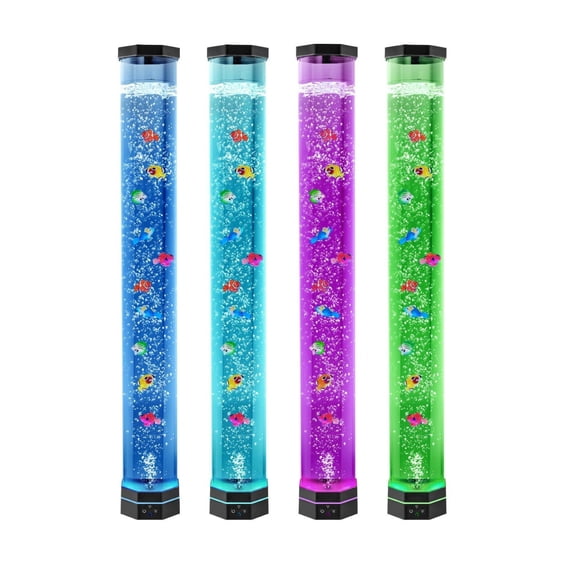 Bubble Tube Lamp 16 Color 3.3ft Sensory Aquarium Lamp for Calming Relief - Floor Standing Bubble Fish Lamp with Remote, Autism ADHD Anxiety