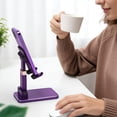 thumbnail image 4 of Fokuz Desktop Phone Holder Heavy Duty Foldable Aluminum Phone Holder With Rotating Base Stable Slip Phone Holder Compatible With All Smartphones, 4 of 6