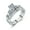 Silver, variant on 6*6mm Round Cut White AAA CZ 925 Silver, Gold Plated Women's Ring Sets Size 6-10
