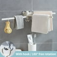 thumbnail image 2 of Bathroom Storage Rack No Punching Rotatable Design Good Load-bearing Wall Mounted Space-saving Hanging Towel Lightweight Multipurpose Punch Free Towel Rack Bathroom Accessories, 2 of 8