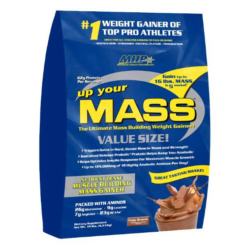 MHP Up Your Mass Chocolate Fudge Brownie 10lb Weight Gainer