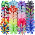 thumbnail image 2 of MUCHENGGIFT 120PCS 3inch Grosgrain Ribbon Polka Dot Pinwheel Hair Bows Boutique Rainbow Bows Alligator Clips For Girls Toddlers Teens(60Colorsx2), 2 of 14