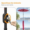 thumbnail image 5 of ACEGOSES 7.5ft LED Solar Outdoor Patio Market Table Umbrella with Polyester Canopy for Garden,Yard and Poolside,Red, 5 of 9