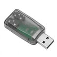 thumbnail image 1 of USB to 3.5mm Mic Headphone Jack Stereo Headset 3D Sound Card Audio Adapter PC, 1 of 7
