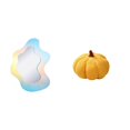 thumbnail image 1 of Cojín decorativo reflectante de calabaza con espejo acrílico para baño moderno, dormitorio, pared y sofá, decoración de Halloween, 1 of 8