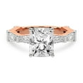 thumbnail image 3 of IGI Certified 2 Carat Radiant Shape Lab Grown Diamond Engagement Ring | 14K Rose Gold | Gizele Tapered Side Stone Diamond Ring | FG-VS1-VS2 Quality Friendly Diamonds, 3 of 6