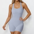 thumbnail image 2 of Caywon Womens Solid Color Underbust Support Sculpting Bodysuit Basic Garment Seamless Smoothing Undergarment for Everyday Wear Comfort Fit Figure Gray L, 2 of 8