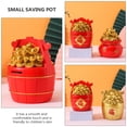thumbnail image 4 of Shisuyan The Save Box Gift Giving Red Resin Saving Pot 1Pack 5.5X4.3In, 4 of 9