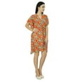 thumbnail image 4 of Bimba Women Printed Kaftan Dress Short Beach Cover Up Tunic Rayon Caftan, 4 of 6