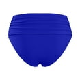 thumbnail image 3 of Quealent Swim Shorts for Women Women High Waisted Bikini Bottoms High Cut Swim Bottom Full Coverage Plus Size Swim Shorts (Blue,M), 3 of 4
