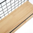 thumbnail image 6 of unbranded  Wall-mounted Basket Storage Rack Organizing Decorative Book Shelf Office Black, 6 of 8
