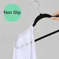 thumbnail image 4 of Renwick 100 Pieces Non Slip Velvet Clothing Hangers for All Ages, Black, 4 of 8