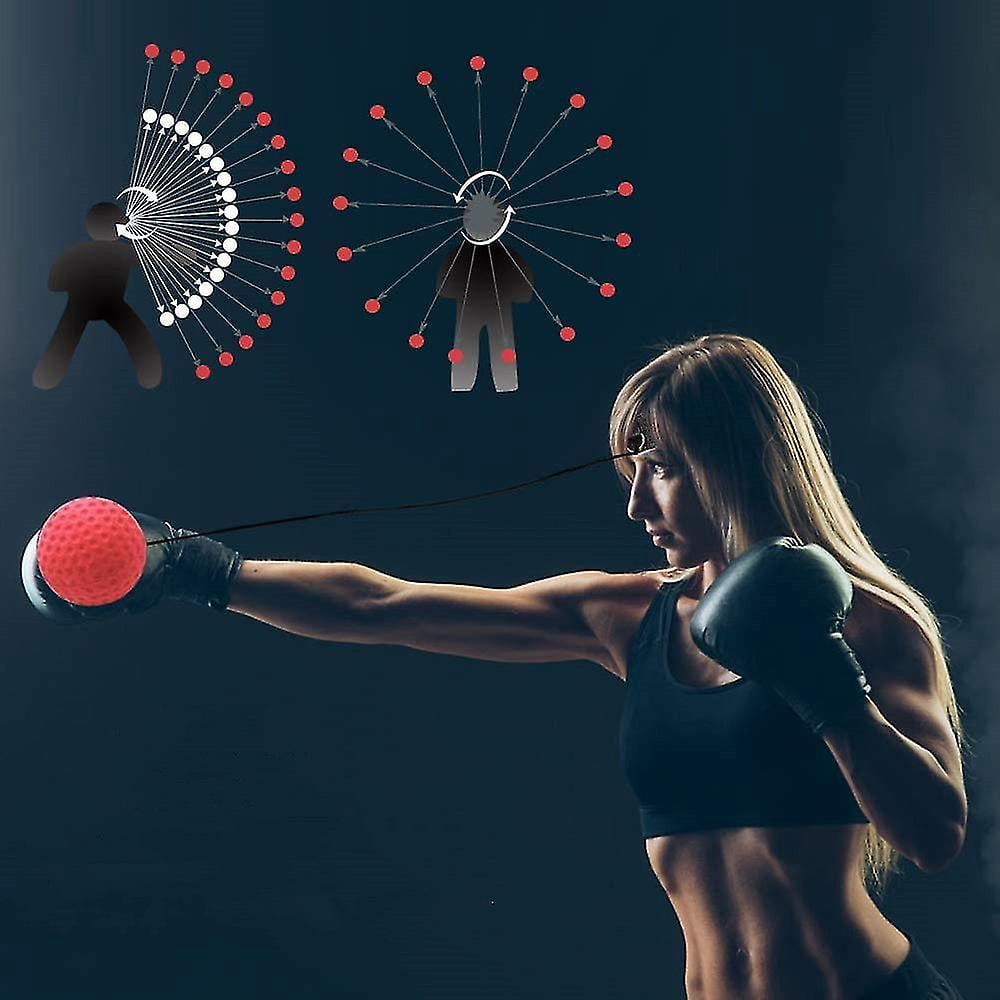 Balle De Boxe - Balle De Réflexe élastique Montée Sur La Tête - Entraînement Réflexe - Sûr Pour Améliorer La Vitesse De Frappe Et La Réaction