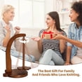 thumbnail image 3 of HanaWood Yarn Holder for Knitting and Crocheting, Crochet Gift for Knitting Lovers, Wooden Yarn Spinner for Crocheting, 3 of 5