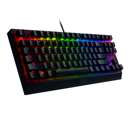 Razer - BlackWidow V3 TKL Wired Mechanical Green Clicky Tactile Switch Gaming Keyboard with Chroma RGB Backlighting - Black