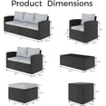 thumbnail image 5 of SUNVIVI Patio Furniture Set, All Weather PE Wicker Rattan Outdoor Sectional Sofa with Table and Cushion, Outdoor Furniture for Lawn Backyard Poolside Porch, 5 of 9