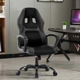 thumbnail image 2 of YRLLENSDAN Gaming Chair Comfy Computer Chair Heavy Duty Gaming Chair Adjustable PU Leather Office Desk Chair Cheap Rolling Gaming Chair Gamer Chair for Adults,Black, 2 of 9