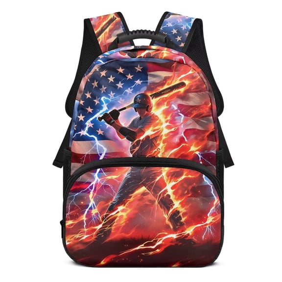 Yuyamidu American Flag Bookbag for Kids Boys 11 Years Old Baseball Student Bookbag Primary School Bags Teen Middle School Backpacks