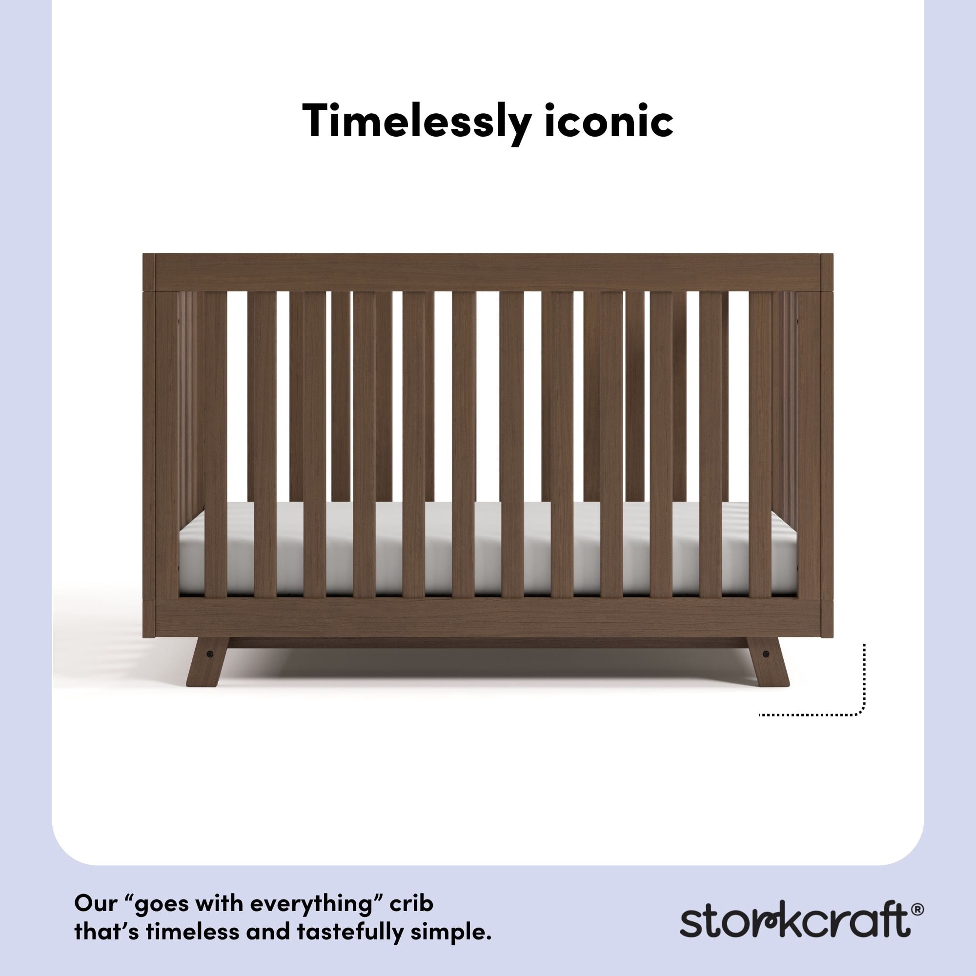 Storkcraft Beckett 3-in-1 Convertible Baby Crib, Hazelnut
