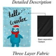 thumbnail image 6 of SKYSONIC Blue Sloth Hello Winter Double Side Print Garden House Sports Flag 28x40 in Polyester Decorative Flag Banner for Outside House Flowerpot, 6 of 7