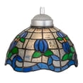 thumbnail image 2 of Meyda 165802 8 in. Roseborder Mini Pendant, Zaz Light Blue Blue, 2 of 7