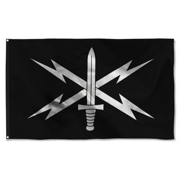 Cayyon Cyber Corps Black And White Flag 3x5Feet Military Banner with 2 Brass Grommets