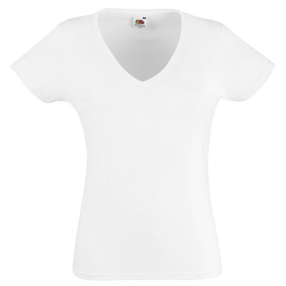 Fruit of the Loom Womens Valueweight V Neck Lady Fit T-Shirt