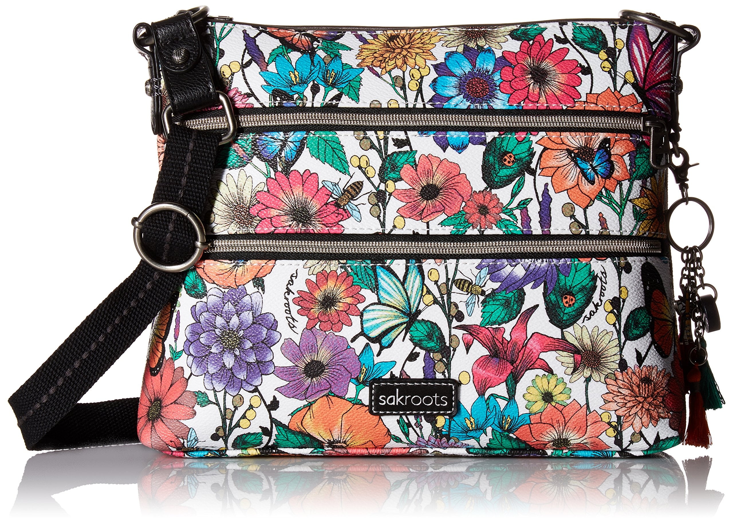 Sakroots Basic Crossbody Bag (Optic in Bloom)
