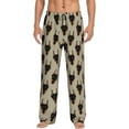 thumbnail image 2 of Goofa Cute Black Dog Printed Soft Pajama Pants for Men, Wide Leg Comfy Casual Lounge Yoga Pants-Large, 2 of 9