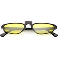 thumbnail image 1 of Geometric Rectangle Sunglasses Square Raised Nose Bridge 52mm (Black / Yellow), 1 of 4