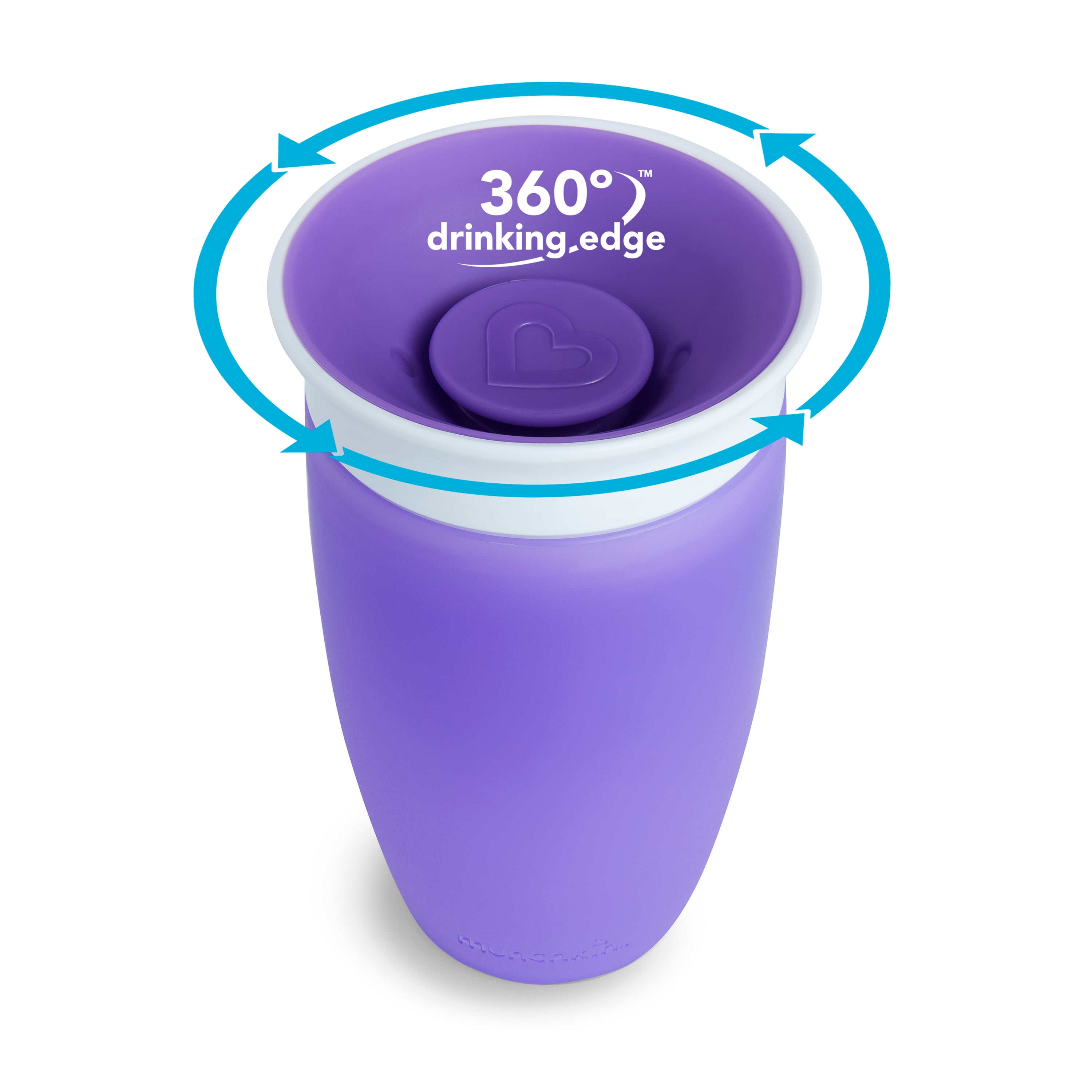 Munchkin Miracle 360 BPA Free Sippy Cup 296 mL/10 Oz 3 Count,  Blue/Green/Pink