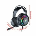 Comfortable Gaming Wired Headset Headphones With Mic Noise Cancellation And Audio Controls