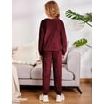 thumbnail image 3 of Arshiner Girls 2 Piece Outfit Sweatsuits Set Kids Velour Sweatshirts & Sweatpants Tracksuits Set for Girls, 3 of 8