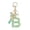 Green Butterfly B, variant on Green Glitter Initial Keychain for Women, Resin Letter A Bag Charm with Butterfly Tassel Key Ring Accessory
