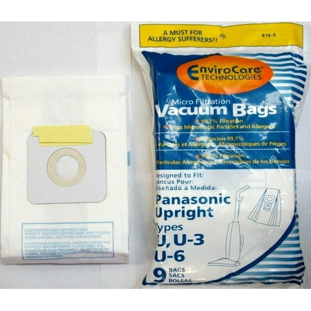 18 Panasonic Types U 3 6 Vacuum Bags Microfiltration With Closure
