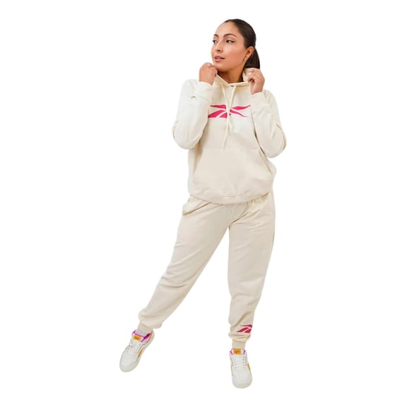 Sudadera Reebok Mujer Hoodie Logo Blanco blanco S