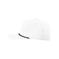 thumbnail image 2 of Richardson 5 Panel Classic Rope Cap (258), Size OSFM, Solid White/Black, 2 of 4