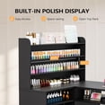 thumbnail image 5 of Ktaxon Manicure Table, 52" L-Shaped Nail Desk with Dust Collector, Storage Rack and Drawers, Black, 5 of 7