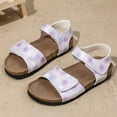 thumbnail image 2 of TAIAOJING Toddler Summer Girls Large Sized Casual Sandals With Colorful Prints Comfortable Sandals For Outdoor Use Beach Shoes. Holiday 11.5-12Y, 2 of 9