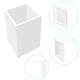 thumbnail image 5 of Porta lápices de acrílico blanco, paquete de 2 accesorios de escritorio, organizador de almacenamiento de brochas de maquillaje, organizador de papelería de escritorio de diseño moderno para oficina,, 5 of 5