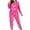 #017-Hot Pink, variant on Plus Size Womens Pajamas Set 2 Piece Pjs Heart Printed Loungewear Long Sleeve Sleepwear Fall & Winter XL-5XL