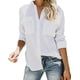thumbnail image 1 of Blusa de manga larga con cuello en V y botones para mujer Ormromra HMYH035-4, 1 of 1