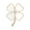 Gold, variant on Beautiful Four Leaves Clovers Brooch Pin With Shell Accent Women's Elegant Brooch Accessory Ideal For Women