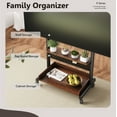 thumbnail image 4 of FITUEYES Sturdy Rolling TV Stand Mount for 40-85 inch TVs,Height Rdjustable,Walnut, 4 of 9