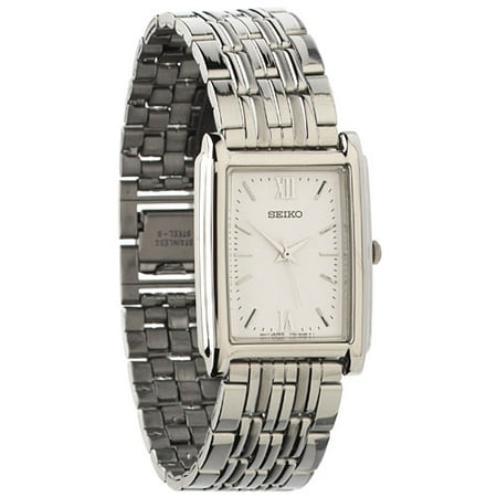 Men's Stainless Steel Rectangular Watch