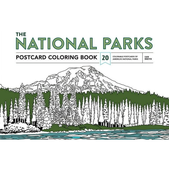 The National Parks Postcard Coloring Book: 20 Colorable Postcards of America's National Parks, (Paperback)
