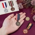 thumbnail image 3 of 4 Pcs 4 Styles Military Medal Brooch Pins Retro British Preppy Style Alloy with Iron Pendant Lapel Pins Retro Vintage Military Medals For Uni, 3 of 6